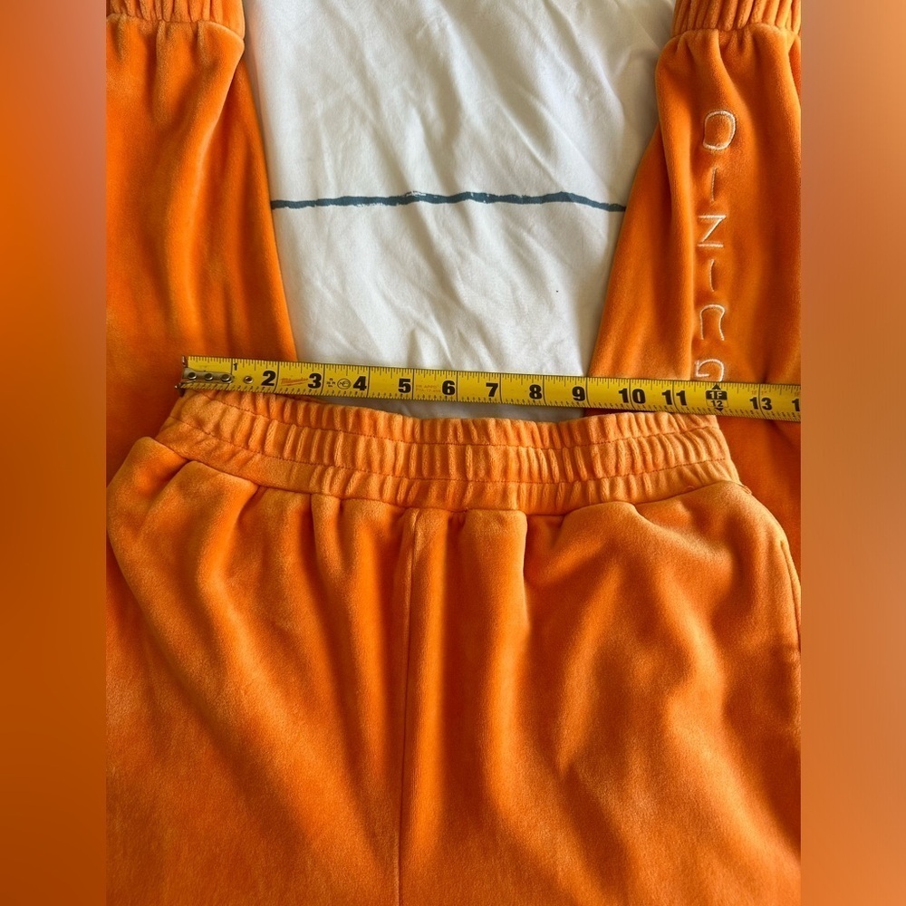Danielle Guizio ‘Guizio PT2’ Velour Joggers in Orange - Picture 6 of 11